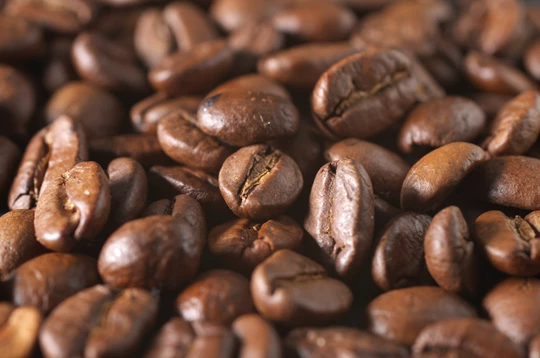 ES coffee beans close up