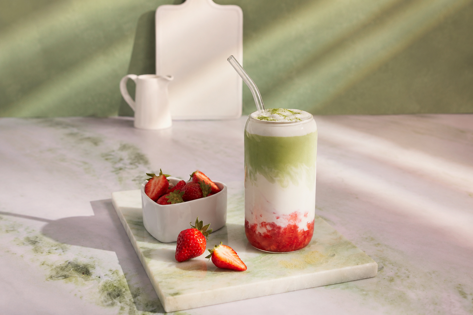 ES-Strawberry matcha latte